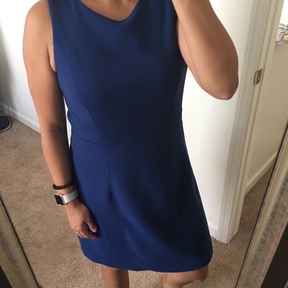 dark blue shift dress
